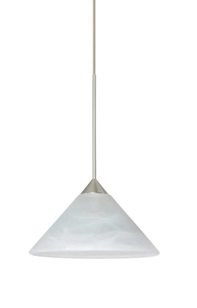 Besa Pendant Kona Satin Nickel Marble 1x50W Halogen