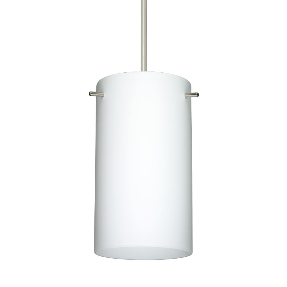 Besa Stilo 7 Pendant Opal Matte Satin Nickel 1x5W LED