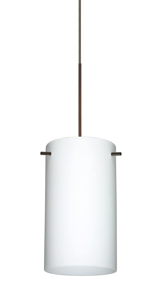 Besa Stilo 7 Pendant for Multiport Canopy Bronze Opal Matte 1x50W Halogen, 277V