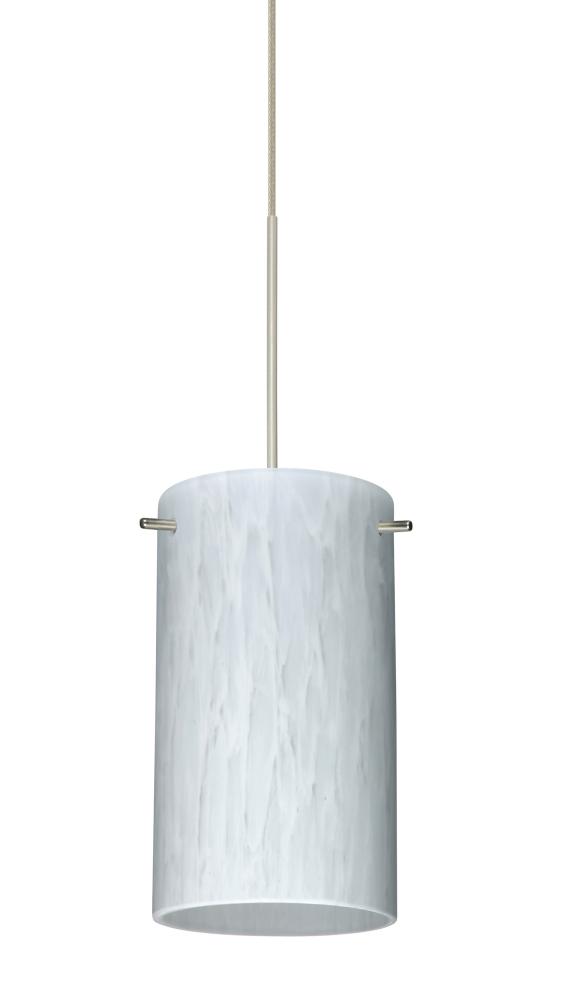 Besa Stilo 7 Pendant for Multiport Canopy Satin Nickel Carrera 1x50W Halogen, 277V