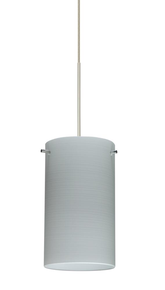 Besa Stilo 7 Pendant for Multiport Canopy Satin Nickel Chalk 1x50W Halogen, 277V