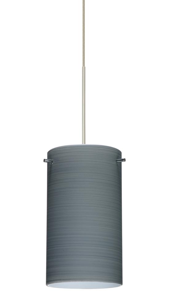 Besa Stilo 7 Pendant for Multiport Canopy Satin Nickel Titan 1x50W Halogen, 277V