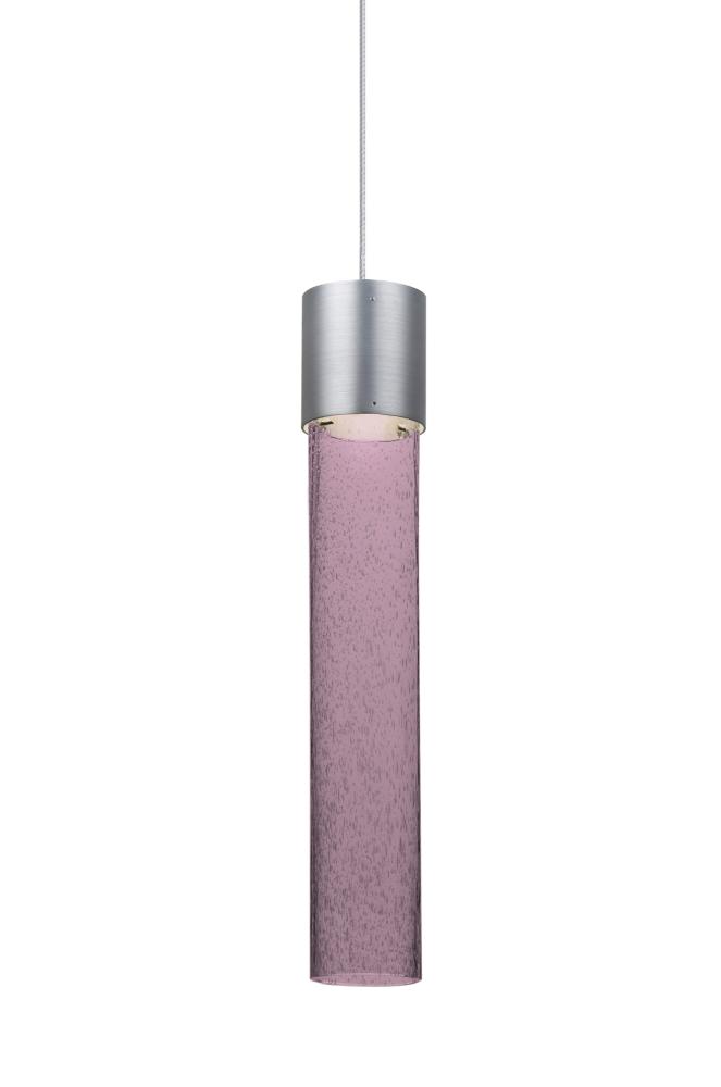 Besa, Wanda 12 Cord Pendant For Multiport Canopy, Plum Bubble, Satin Nickel Finish, 1