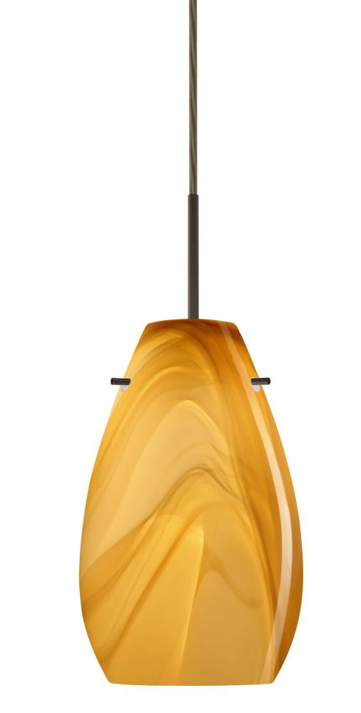 Besa Pera 9 LED Pendant For Multiport Canopy Honey Bronze 1x9W LED