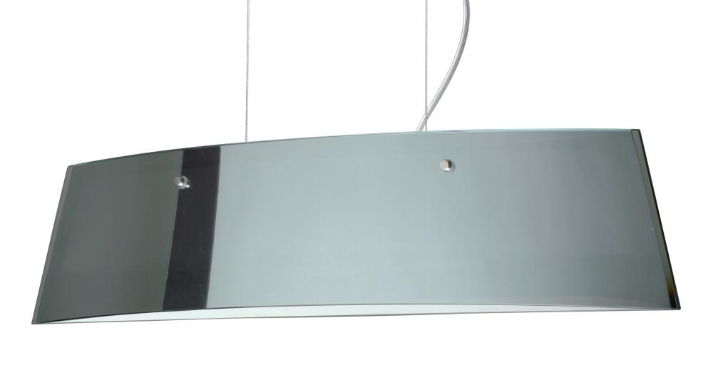 Besa Pendant Silhouette 28 Satin Nickel Mirror/Frost 3x5W LED