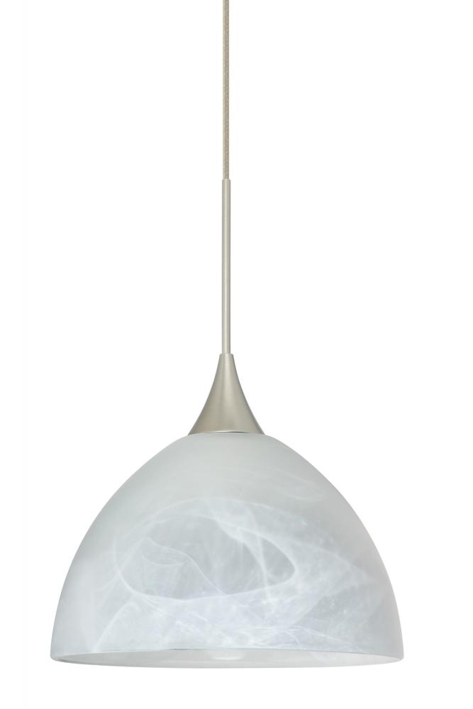 Besa Pendant Brella Satin Nickel Marble 1x50W GY6.35