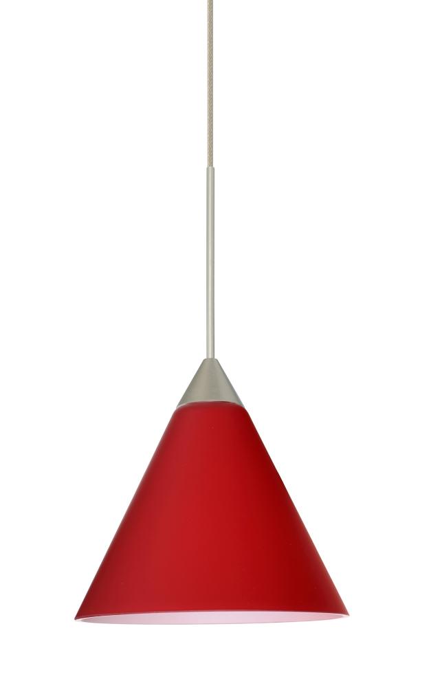 Besa Pendant Kani Satin Nickel Ruby Matte 1x50W Halogen