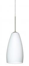 Besa Lighting 1BC-150907-SN - Besa Chrissy Pendant Satin Nickel Opal Matte 1x50W Candelabra