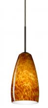 Besa Lighting 1BT-150918-MED-BR - Besa Chrissy Pendant Bronze Amber Cloud 1x50W B10 Medium Base