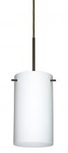 Besa Lighting 1BT-440407-LED-BR - Besa Stilo 7 LED Pendant Opal Matte Bronze 1x9W LED