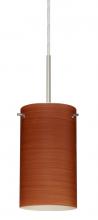 Besa Lighting 1BT-4404CH-MED-SN - Besa Stilo 7 Pendant Satin Nickel Cherry 1x40W B10 Med