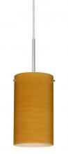 Besa Lighting 1BT-4404OK-MED-SN - Besa Stilo 7 Pendant Satin Nickel Oak 1x40W B10 Med