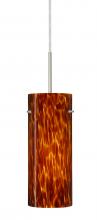 Besa Lighting 1JC-412318-LED-SN - Besa Stilo 10 LED Pendant Amber Cloud Satin Nickel 1x9W LED