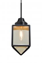 Besa Lighting 1JC-BRAVOBK-BK - Besa, Bravo Cord Pendant, Black/Gold Bubble, Black Finish, 1x60W Medium Base