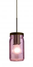 Besa Lighting 1JC-MILO4PL-BR - Besa Pendant Milo 4 Bronze Purple 1x40W Medium Base A15