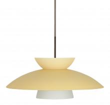 Besa Lighting 1JT-451397-BR - Besa Trilo 15 Pendant Bronze Champagne 1x75W Medium Base