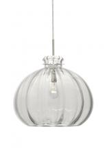 Besa Lighting 1JT-464588-SN - Besa Pendant Pinta 12 Clear Satin Nickel 1x100W Medium Base