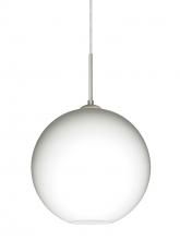 Besa Lighting 1JT-COCO1207-SN - Besa Coco 12 Pendant, Opal Matte, Satin Nickel Finish, 1x60W Medium Base