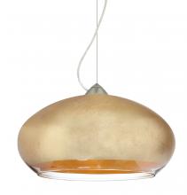 Besa Lighting 1KX-4345GF-SN - Besa Brio 14 Cable Pendant Satin Nickel Gold Foil 1x75W Medium Base