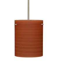 Besa Lighting 1TT-4006CH-LED-SN - Besa Tamburo 8 Pendant Cherry Satin Nickel 1x11W LED