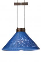 Besa Lighting 1XA-282484-BR - Besa Pendant Kona Bronze Blue Starpoint 1x50W Halogen