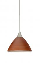 Besa Lighting 1XC-1743CH-LED-SN - Besa Pendant Domi Satin Nickel Cherry 1x6W LED