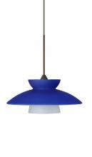 Besa Lighting 1XC-271823-LED-BR - Besa Pendant Trilo 7 Bronze Blue Matte 1x5W LED