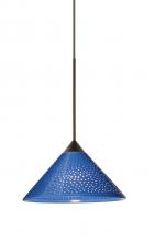 Besa Lighting 1XC-282484-BR - Besa Pendant Kona Bronze Blue Starpoint 1x50W Halogen