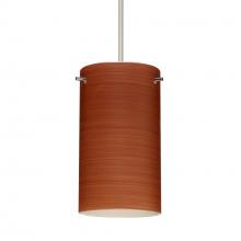 Besa Lighting 1XC-4404CH-SN-277-DIM010 - Besa Stilo 7 Pendant Satin Nickel Cherry 1x50W Halogen, 277V, 0-10V Dimming