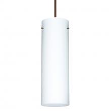 Besa Lighting 1XC-493007-BR-277-DIM010 - Besa Copa Pendant, Opal Matte, Bronze, 1x50W Halogen, 277V, 0-10V Dimming