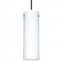 Besa Lighting 1XC-493007-LED-BK-L - Besa Copa Pendant, Opal Matte, Black, 1x5W LED, 15Ft. Cord