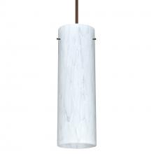 Besa Lighting 1XC-493019-BR-277-DIM010 - Besa Copa Pendant, Carrera, Bronze, 1x50W Halogen, 277V, 0-10V Dimming