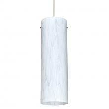 Besa Lighting 1XC-493019-LED-SN-L - Besa Copa Pendant, Carrera, Satin Nickel, 1x5W LED, 15Ft. Cord