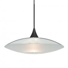 Besa Lighting 1XC-6294CL-BK - Besa Pendant Spazio, Black Finish, Clear/Frost 1x50W MAX GY6.35 Base