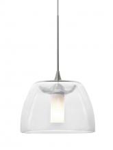 Besa Lighting 1XC-SPURCL-SN - Besa Spur Cord Pendant, Clear, Satin Nickel Finish, 1x35W Halogen