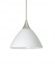 Besa Lighting 1XT-174307-LED-SN - Besa Pendant Domi Satin Nickel White 1x6W LED