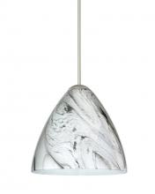 Besa Lighting 1XT-1779MG-LED-SN - Besa Pendant Mia Satin Nickel Marble Grigio 1x5W LED