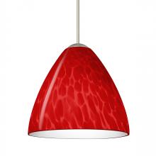 Besa Lighting 1XT-1779RC-SN - Besa, Mia Cord Pendant, Red Cloud, Satin Nickel Finish, 1x50W MAX GY6.35 Base