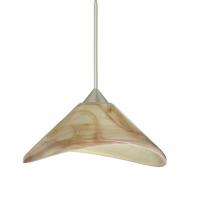 Besa Lighting 1XT-191383-LED-SN - Besa Pendant Hoppi Satin Nickel Mocha 1x3W LED