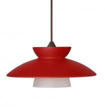 Besa Lighting 1XT-271831-BR - Besa Pendant Trilo 7 Bronze Red Matte 1x50W Halogen