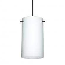 Besa Lighting 1XT-440407-BK-L - Besa Stilo 7 Pendant Black Opal Matte 1x50W Halogen, 15Ft. Cord