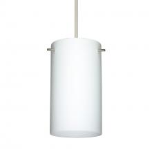 Besa Lighting 1XT-440407-SN-277-DIM010 - Besa Stilo 7 Pendant Satin Nickel Opal Matte 1x50W Halogen, 277V, 0-10V Dimming