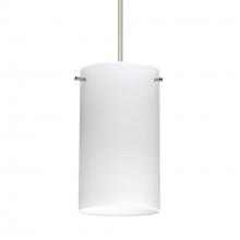 Besa Lighting 1XT-4404KR-SN-277-DIM010 - Besa Stilo 7 Pendant Satin Nickel Chalk 1x50W Halogen, 277V, 0-10V Dimming