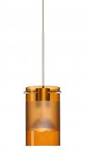 Besa Lighting 1XT-6524EG-LED-SN - Besa Pendant Scope Satin Nickel Armagnac/Frost 1x5W LED Mr16