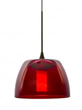 Besa Lighting 1XT-SPURRD-BR - Besa Spur Cord Pendant, Red, Bronze Finish, 1x35W Halogen