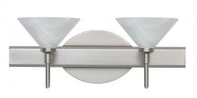 Besa Lighting 2SW-117652-LED-SN - Besa Wall Kona Satin Nickel Marble 2x5W LED