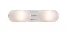 Besa Lighting 2WT-962759-LED-CR - Besa, Cabo Vanity, Frost/Bubble, Chrome Finish, 2x9W LED