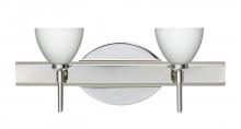 Besa Lighting 2SW-185807-CR - Besa Divi Wall 2SW Opal Matte Chrome 2x40W G9