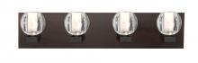 Besa Lighting 4WF-BOCABB-BR - Besa, Boca Vanity, Clear Bubble, Bronze Finish, 4x40W Halogen