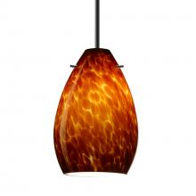 Besa Lighting B-171318-LED-BK - Besa Pendant for Multiport Canopy Pera 6, Black Finish, Amber Cloud 1x5W LED